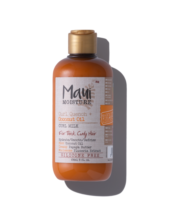 کرم موی فر کننده حاوی روغن نارگیل مائویی | آبرسان و مغذی قوی مو فر | ۲۳۶ میل Maui Moisture Quench + Coconut Oil Curl Milk, 8 Ounce