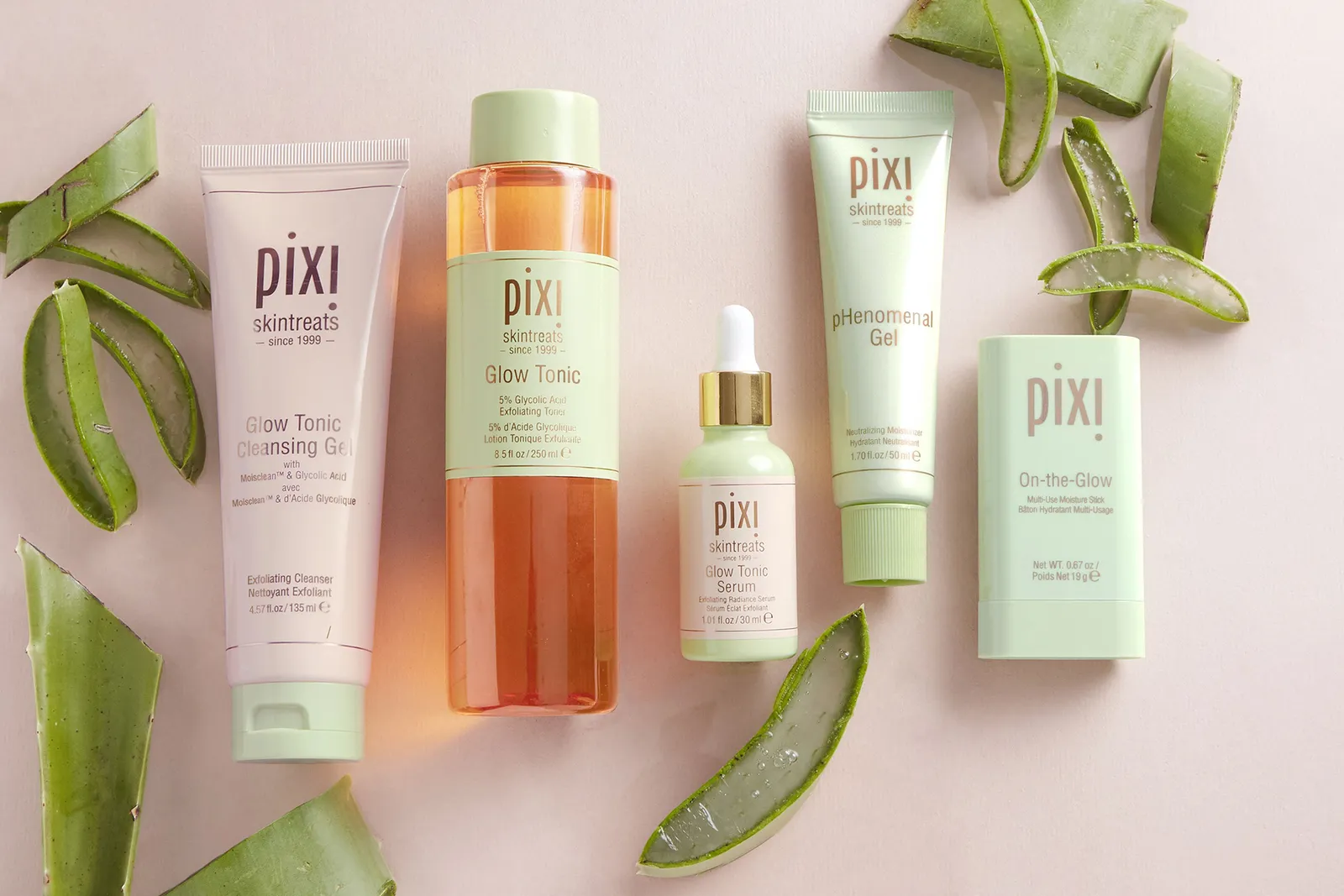 تونر گلو پیکسی اصل | لایه بردار، روشن کننده و شفاف کننده پوست ۱۰۰ میل PIXI skintreats GLOW TONIC 100 ML