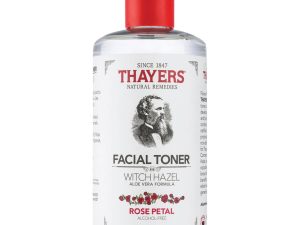 تونر افسون گر گل رز و فندوق تایرز حجم ۳۵۵ میل اصل آمریکا |THAYERS FACIAL TONER ROSE PETAL& WITCH HAZEL aloe vera formula 355 ml
