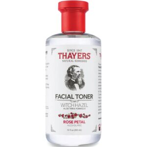 تونر افسون گر گل رز و فندوق تایرز حجم ۳۵۵ میل اصل آمریکا |THAYERS FACIAL TONER ROSE PETAL& WITCH HAZEL aloe vera formula 355 ml