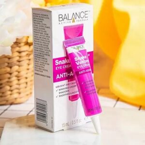 دور چشم بالانس مدل Snake venom اصل انگلیس ۱۵ میل | ضد چروک و تیرگی Balance Snake Venom Eye Cream 15 ML 2 کرم دور چشم سم مار بالانس3 min