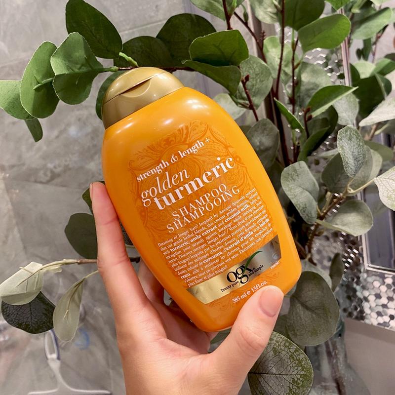 شامپو او جی ایکس مدل گلدن ترمریک ۳۸۵ میل |OGX golden turmeric shampoo 385 ml