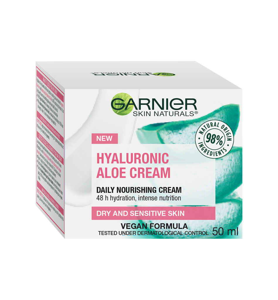 کرم آبرسان گارنیر حاوی هیالورونیک اسید و عصاره آلوئه ورا حجم 50 میلی لیتر | GARNIER SKINACTIVE Hyaluronic Aloe Cream 50 ml