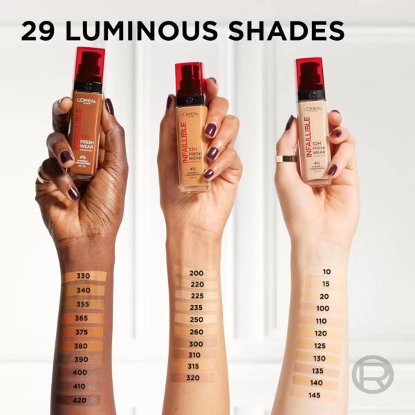 کرم پودر لورال Loreal اصل مدل اینفالیبل فرش وییر 32 ساعته حجم ۳۰ میل | LOREAL PARIS Infallible 32H Fresh Wear Foundation 30 ml - Image 2