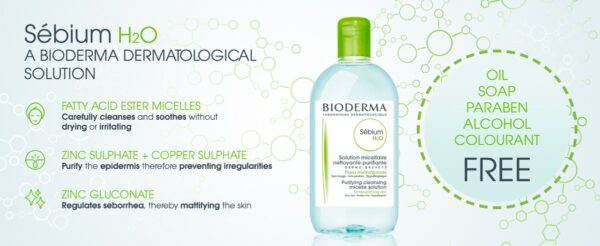 Bioderma Sebium H2O Purifying Cleansing Micelle Solution For Combination to Oily Skin 500ml 3 1