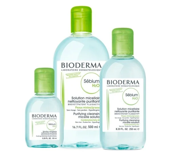 میسلار واتر بایودرما سبیوم پوست چرب حجم | BIODERMA Sebium H2O Purifying Cleansing Micelle Solution For Combination to Oily Skin 250 500 ml - Image 3