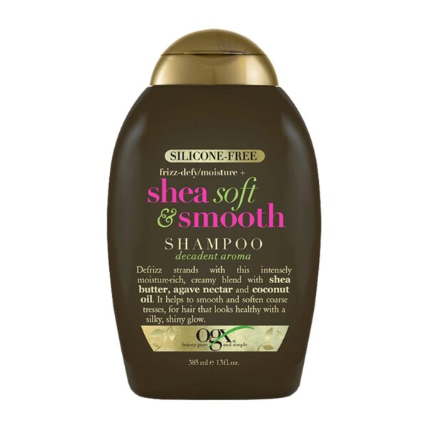 شامپو ضد وز شی باتر او جی ایکس حجم 385 میل| OGX shea soft smooth shampoo 385 ml