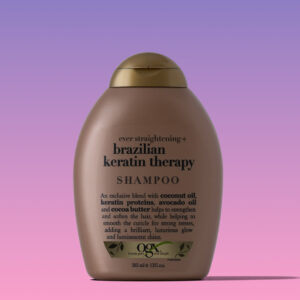 شامپو کراتین برزیلی اوجی ایکس OGX حجم ۳۸۵ میل | بدون سولفات، صاف کننده قوی مو | OGX Brazilian Keratin smooth Shampoo 385 ml