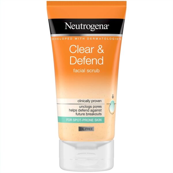 clear defend facial scrub 1 min