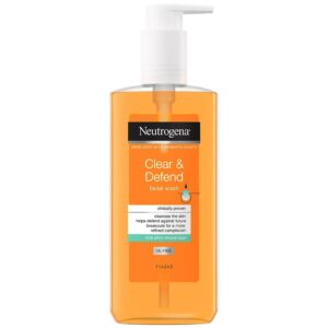 clear defend facial wash 1 min