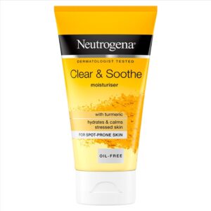 مرطوب کننده و آبرسان تسکین دهنده زردچوبه نوتروژینا حجم 75 میلی لیتر | NEUTROGENA Clear Soothe Moisturiser 75 ml