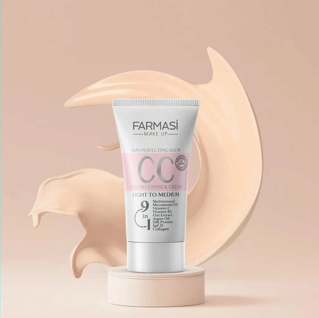 سی سی کرم ٩ در ١ فارماسی حجم 50 میلی لیتر | FARMASI CC Cream Color Control Cream 50 ml 3 1سی سی کرم فارماسی طرح جدید رنگ لایت تا مدیوم 50 میل