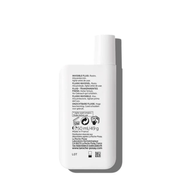 کرم ضد آفتاب فوق العاده ﺳﺒﮏ لاروش پوزای مدل Anthelios XL با +SPF 50 حجم 50 میل| La Roche-Posay Anthelios Ultra-Light Invisible Fluid SPF50+ Sun Cream 50ml - Image 3