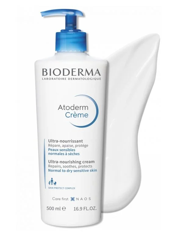 کرم مرطوب کننده و مغذی بایودرما BIODERMA مدل اتودرم ATODERM حجم 500 میل | پوست نرمال و خشک حساس| Bioderma Atoderm Ultra-Nourishing Cream 500ml - Image 2