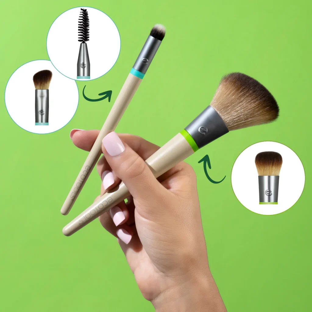 ست براش ۵ عددی صورت اکوتولز مدل 3128 | Ecotools Interchangeables Daily Essentials Total Face Makeup Brush Kit