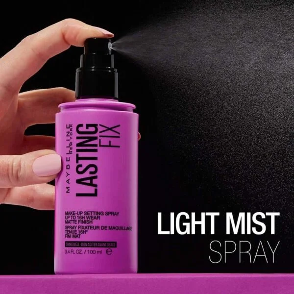 اسپری فیکس(فیکساتور) میبلین مدل Lasting Fix حجم ۱۰۰ میل | Maybelline SPRAY FIXATOR LASTING FIX 100 ml - Image 2