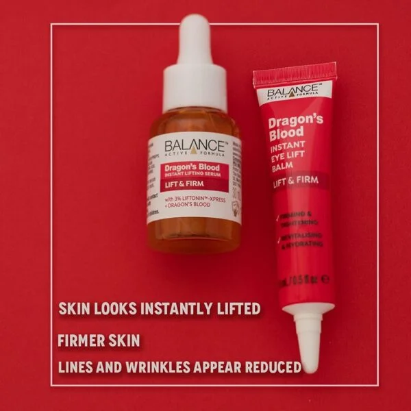 دور چشم بالانس مدل خون اژدها حجم ۱۵ میل | Balance Dragons Blood Instant Eye Lift Balm 15ml - Image 4