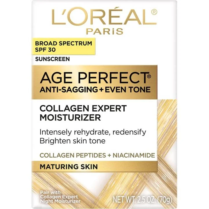 LOreal Skin Age Perfect Anti Sagging Even Tone Collagen Expert Night Moisturizer carton