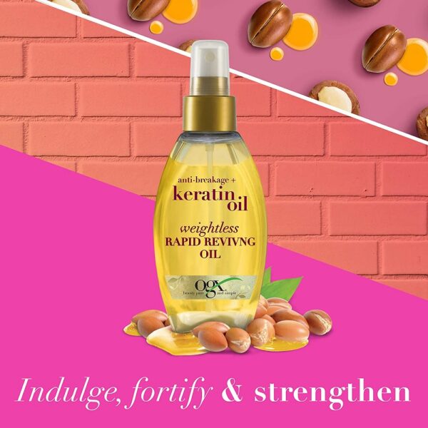 OGX Anti Breakage Keratin Oil Rapid Reviving Hair Oil Spray 4