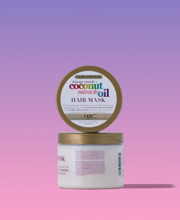 ماسک مو فری سولفات روغن نارگیل میراکل OGX او جی ایکس 168|300میل | OGX Extra Strength Damage Remedy Coconut Miracle Oil Hair Mask 168g