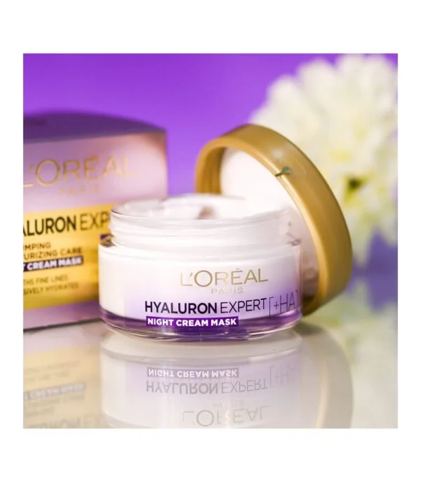 کرم شب آبرسان و مرطوب کننده حاوی هیالورونیک اسید لورال هیالورون اسپشیالیست | Loreal Hyaluron Specialist Skin Plump Moisturizing Cream Night 50ml - Image 3