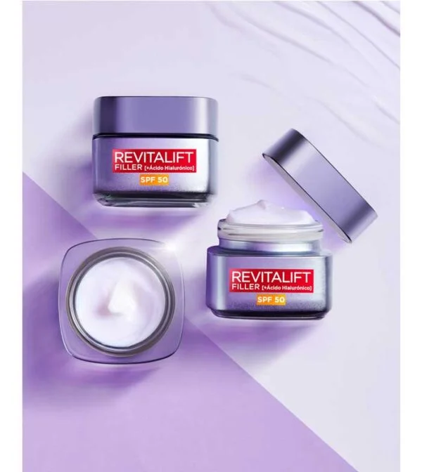 کرم روز ضد چروک رویتالیفت فیلر لورال حجم ۵۰ میل | LOREAL Revitalift Filler hyaluronic asid day cream 50 ml - Image 3