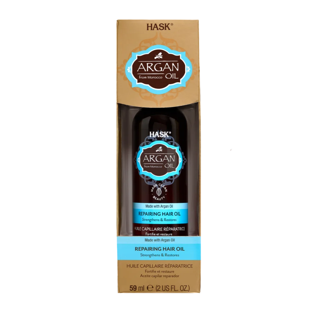 روغن ترمیم کننده و تقویت کننده مو آرگان هاسک | HASK Argan Oil From Morocco Repairing Hair Oil strengthens and restores 59ml