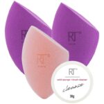 ست اسفنج (بیوتی بلندر) ریل تکنیک سه عددیبه همراه صابون شستشوی براش و اسفنج|‌ Real Techniques blend glow set 3 Sponges