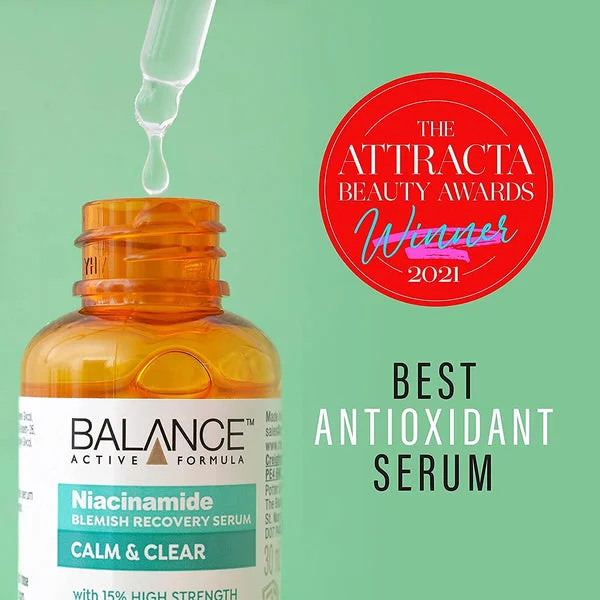 سرم نیاسینامید 15% بالانس ضد جوش و لک و شفاف کننده حجم 30 میل | Balance Active Formula 15% Niacinamide Blemish Recovery Serum 30 ml - Image 4
