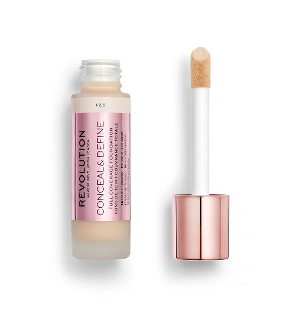 کرم پودر رولوشن مدل کانسیل اند دیفاین فول کاور| Revolution Conceal And Define foundation 23ml - Image 2