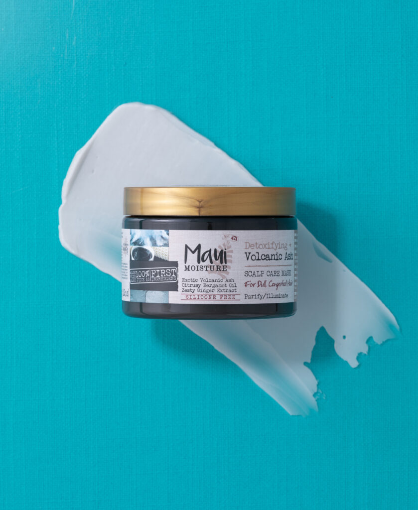 ماسک کف سر زغال(خاکستر آتشفشانی) مائویی 340گرم| MAUI MOISTURE Detoxifying + Volcanic Ash Scalp Care Mask 340g