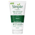 ژل شستشو ضد پیری چای سبز Age Resisting سیمپل ۱۵۰میل|SIMPLE Regeneration Age Resisting Facial Wash 150ml