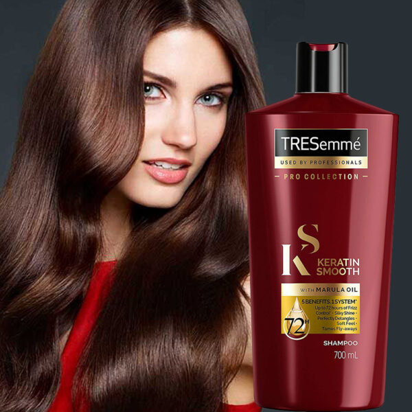 شامپو کراتین ترزمه ۷۰۰میل|Tresemme Keratin Smooth With Marula Oil Shampoo 700ml