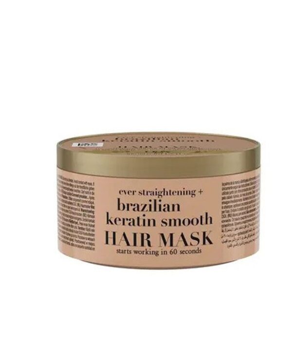 ماسک مو کراتین برزیلی او جی ایکس ۳۰۰میل|OGX Brazilian Keratin Smooth Hair Mask 300ml