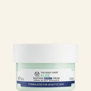 کرم شب آلوئه ورا بادی شاپ مناسب پوست های حساس|The Body Shop Aloe Soothing Night Cream