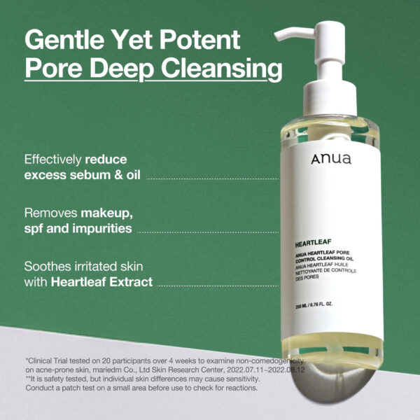 anua us cleanser 200ml heartleaf pore control cleansing oil 1161173147