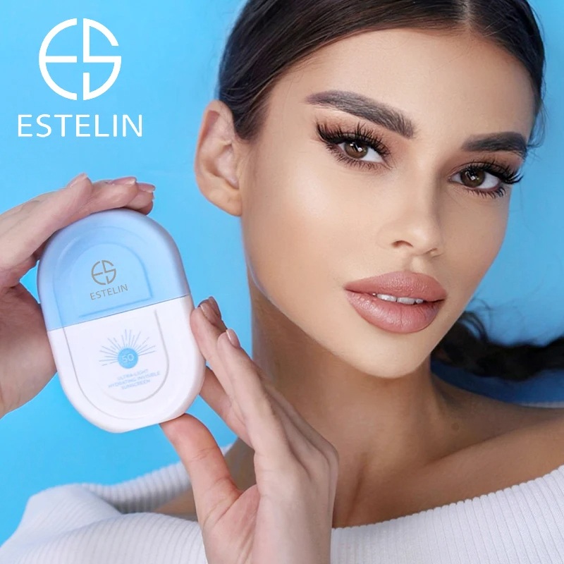 ضدآفتاب استلین ضدلک بیرنگ و فوق سبک آبرسان 50 گرم Estelin Ultra-Light Hydrating Invisible Sunscreen SPF50 +++PA