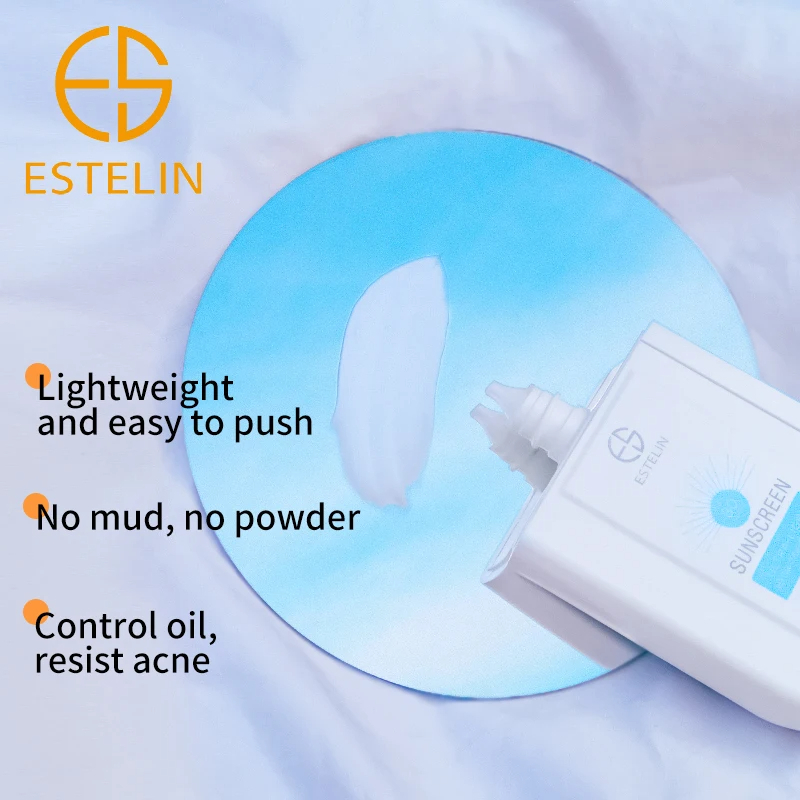 ضدآفتاب استلین ضدلک بیرنگ و فوق سبک آبرسان 50 گرم Estelin Ultra-Light Hydrating Invisible Sunscreen SPF50 +++PA