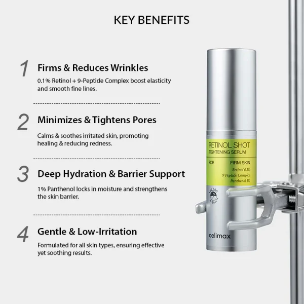 سرم سفت‌کننده و جوانساز رتینول سلایمکس Celimax Retinol Tightening Serum - Image 3