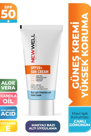 gunes kremi yuksek koruma spf 50 aloe vera gunes bakimi new well 3035 97 O 1