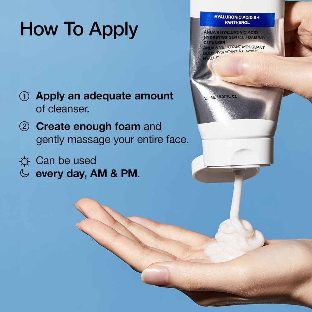 شوینده هیالورونیک اسید آنوا | Anua 8 Hyaluronic Acid Gentle Foaming Cleanser 