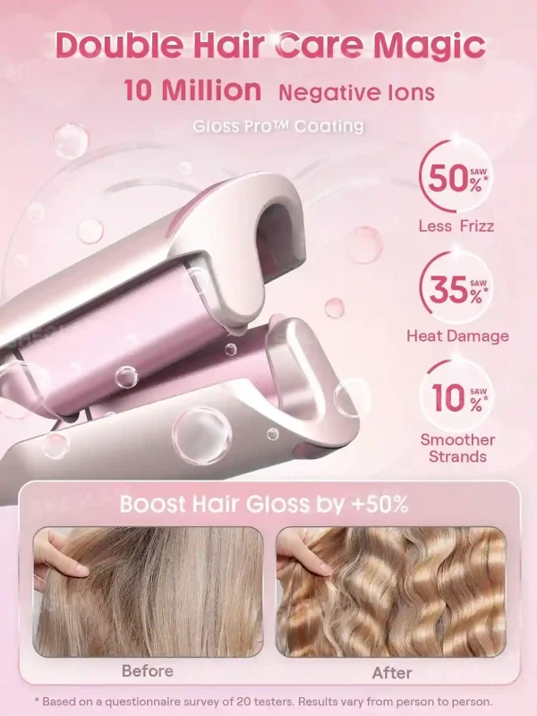 دستگاه فر ساحلی شیگلم صورتی | Beach Wave Sheglam Babe Hair - Image 4